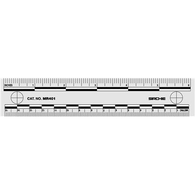 Sirchie Magnetic Evidence Scales 6'' (Black on Gray)