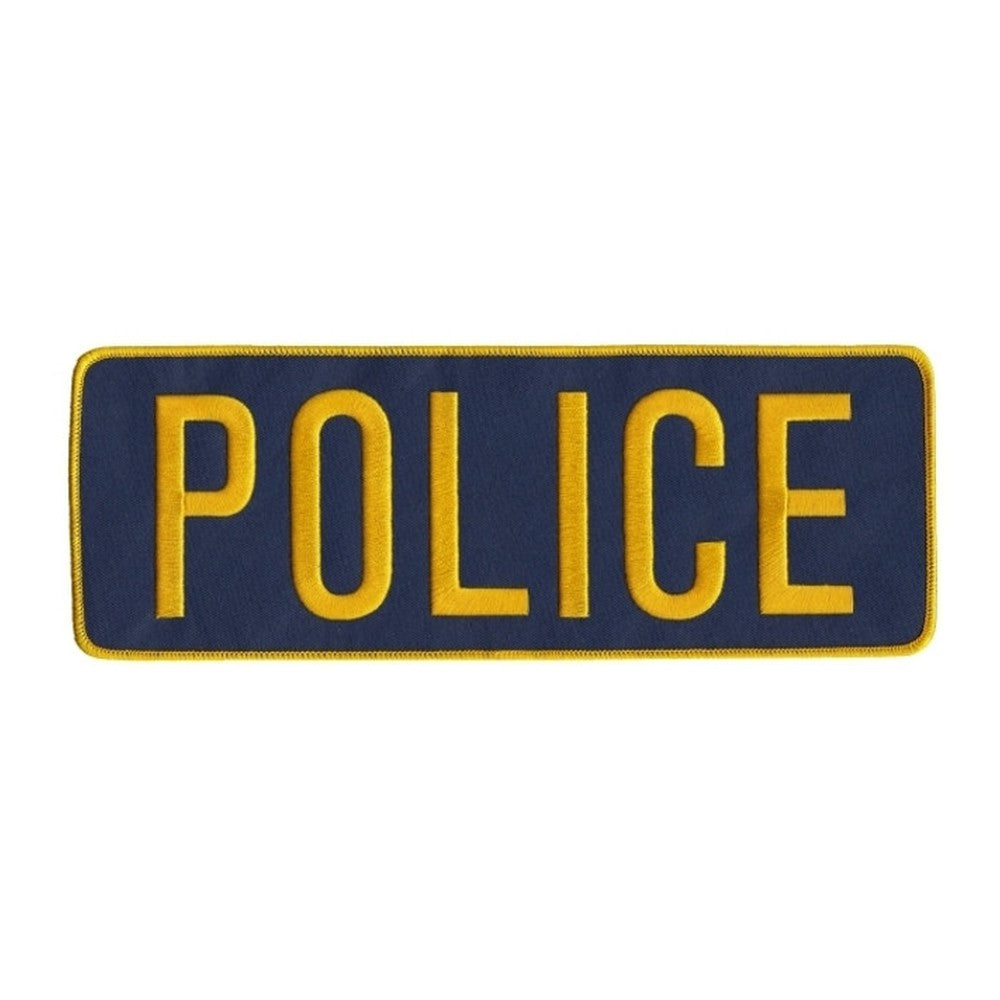 Hero's Pride POLICE Back Patch - Gold/Navy - 11''x4''