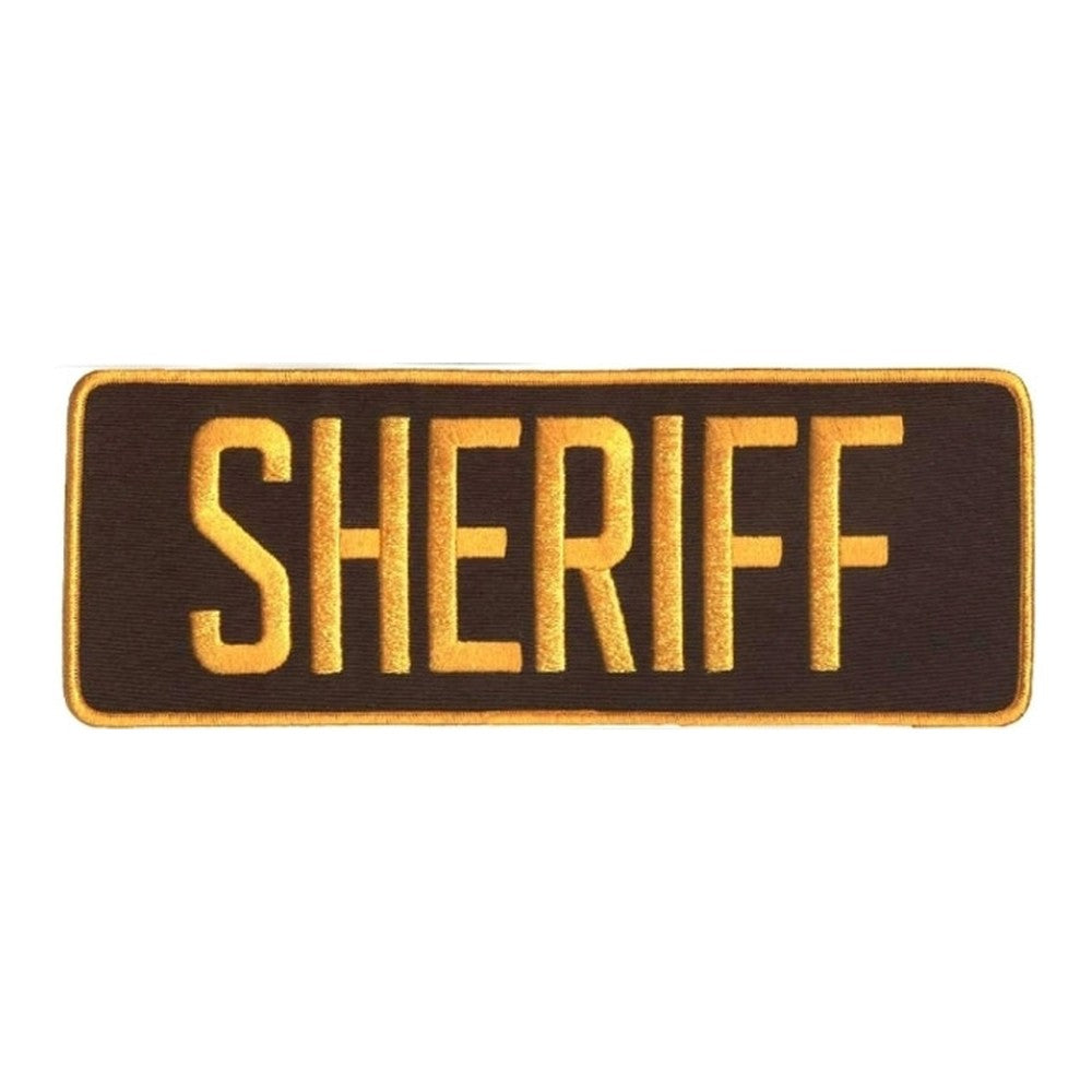 Hero's Pride SHERIFF Back Patch - Gold/Brown - 11''x4''