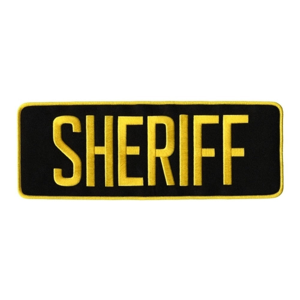 Hero's Pride SHERIFF Back Patch - Gold/Black - 11''x4''