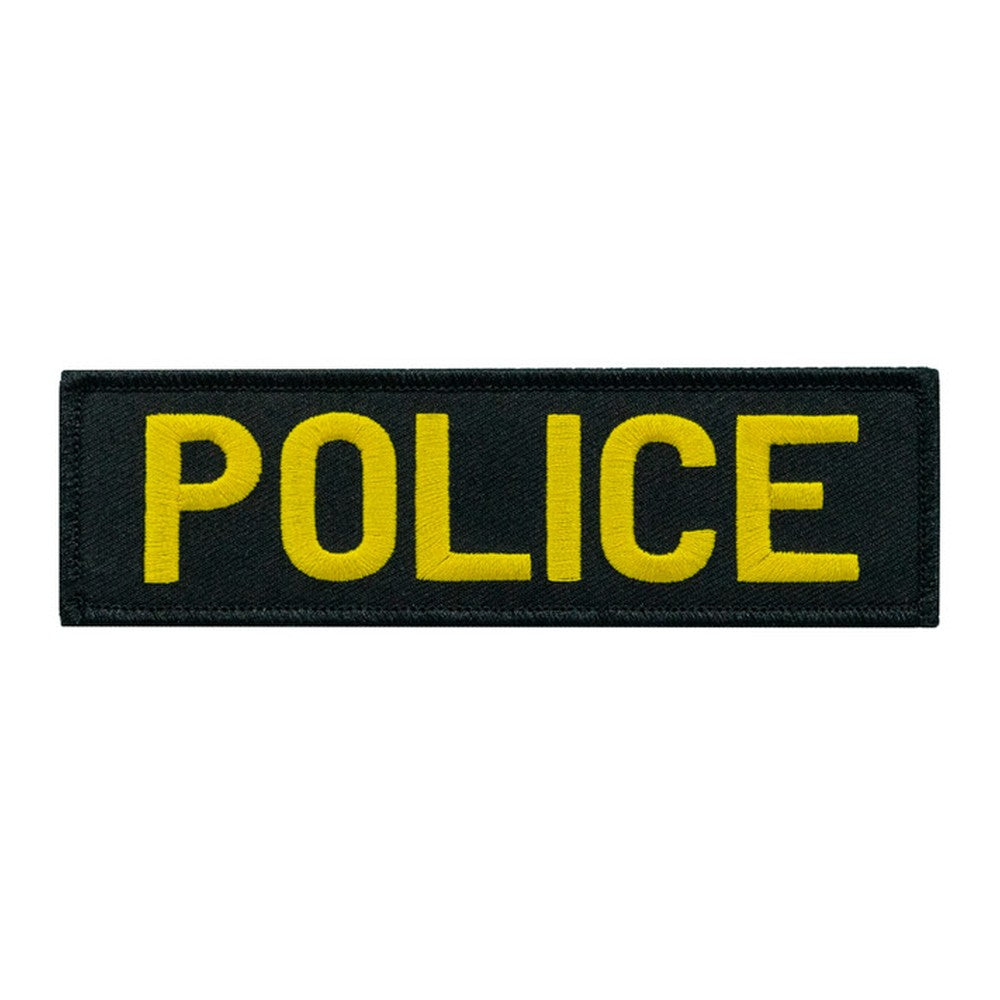 Hero's Pride POLICE Patch - Gold/Black - 5.25''x1.5''