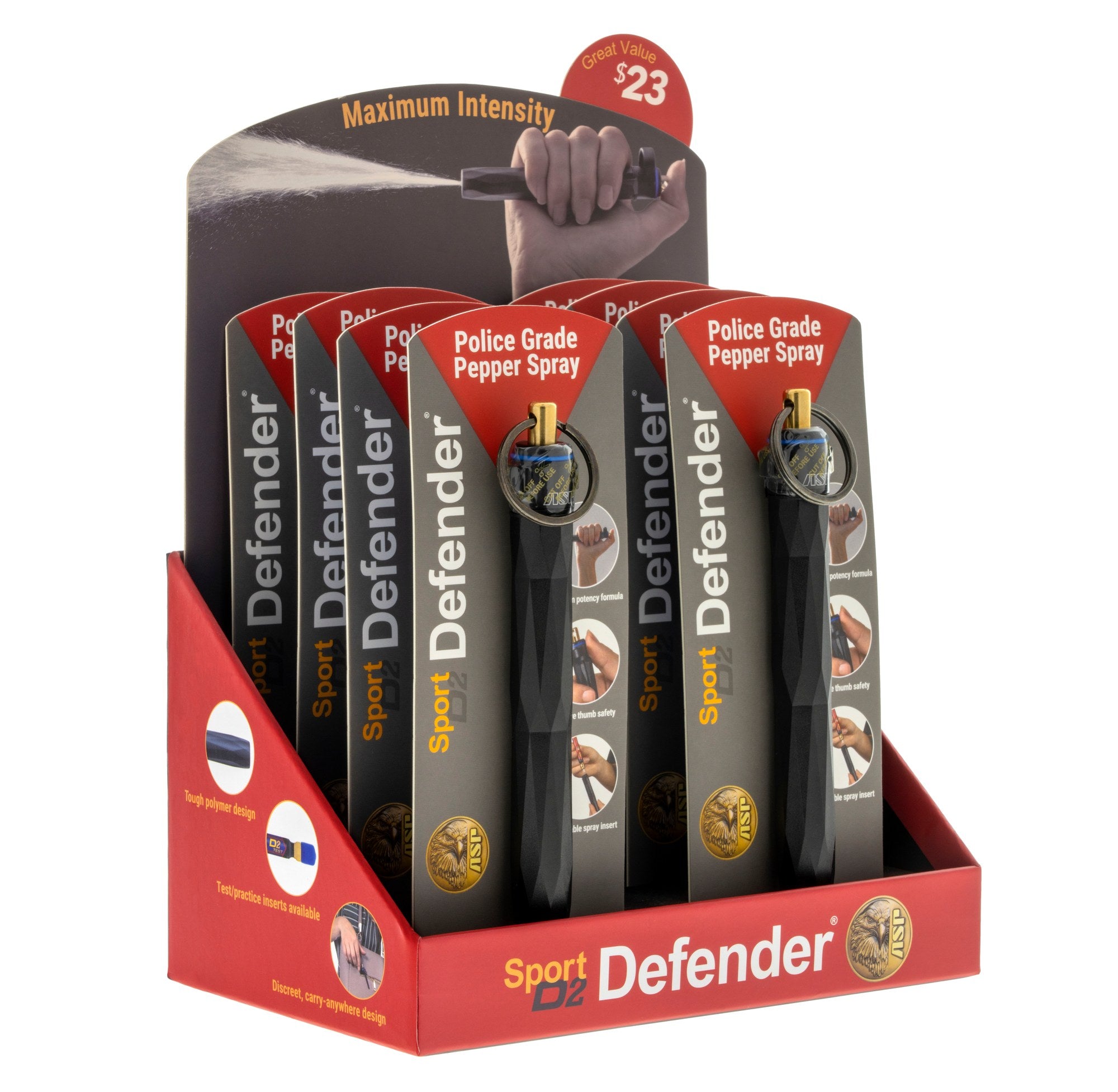 ASP Sport Defender OC Spray 8 Piece Display