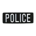 Hero's Pride POLICE Back Patch - White/Black - 11''x4''