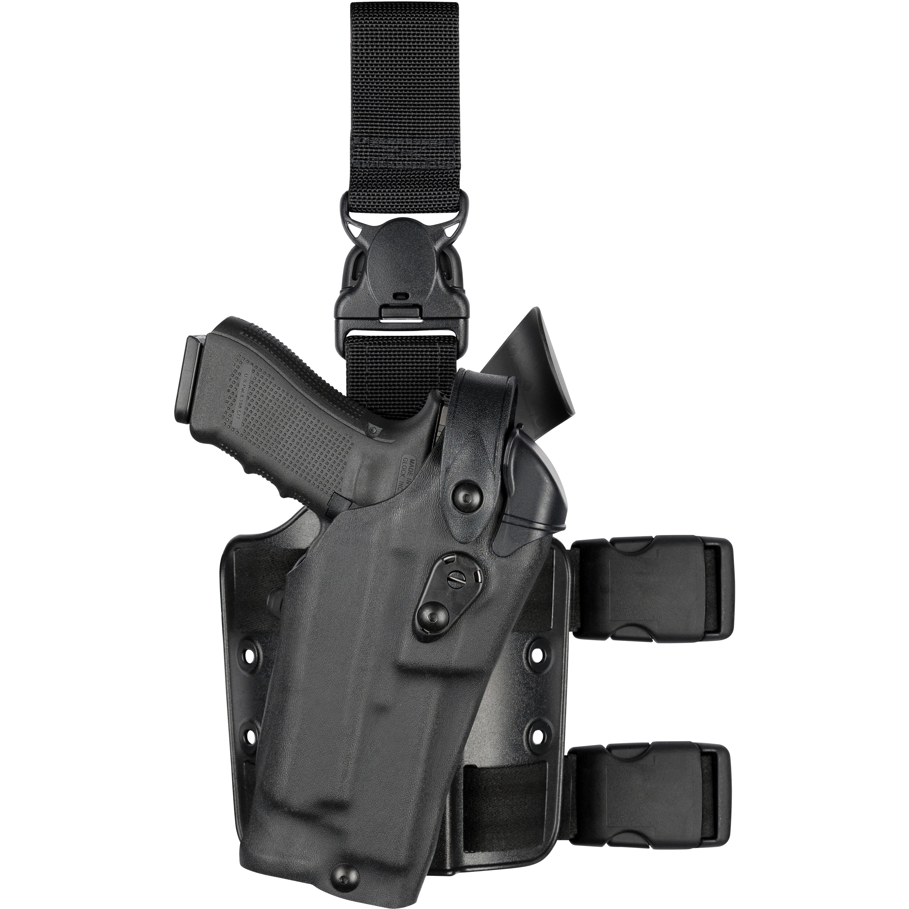 Safariland Model 6305RDS ALS/SLS Tactical Holster w/ Quick-Release Leg Strap for Glock 17/22 w/ SureFire XVL2