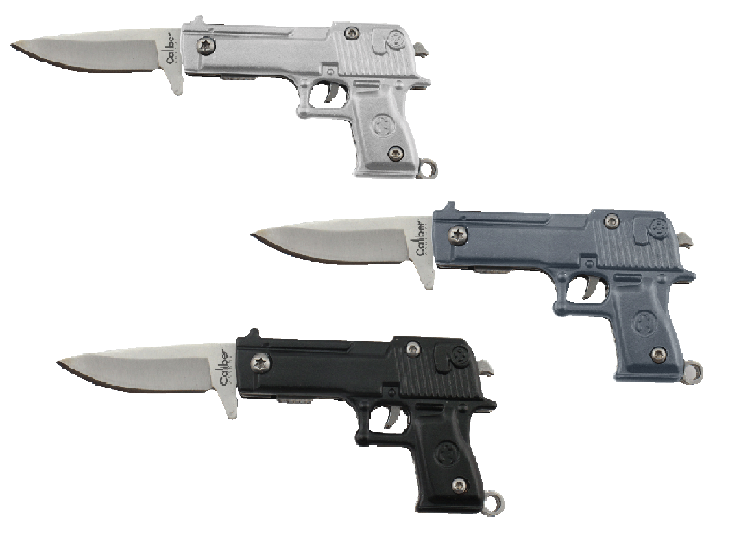 Caliber Gourmet Gun Knife Key Chains Display