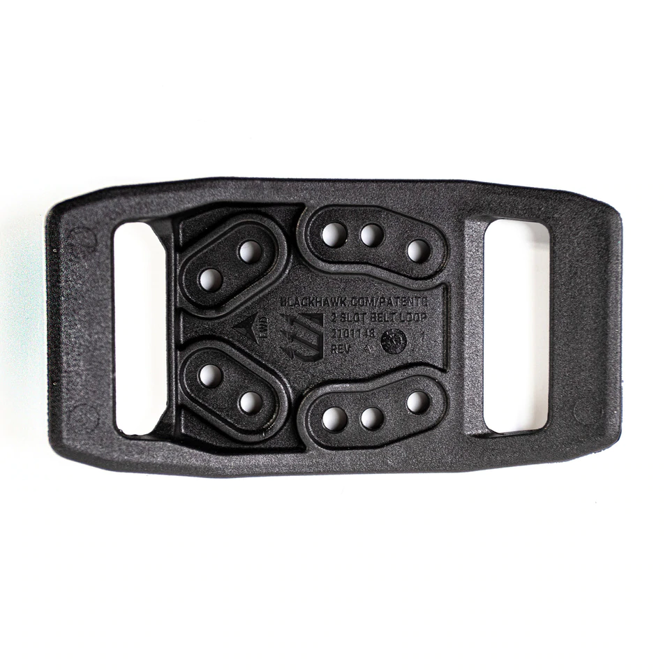 BLACKHAWK! T-Series Black 2-Slot belt loop, Clam
