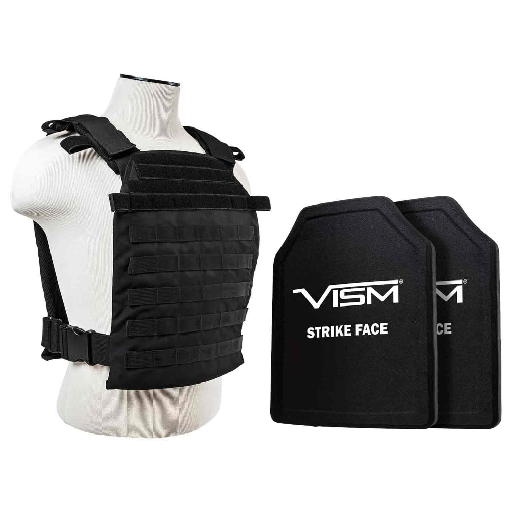 NcSTAR Fast Plate Carrier w/10'X12' Level III+ PE STR's Cut 2X Hard Balllistic Plates