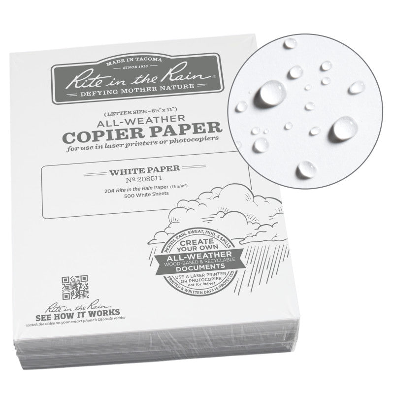 Rite in the Rain Printer Paper - 12 X 18 - 500 White Sheets