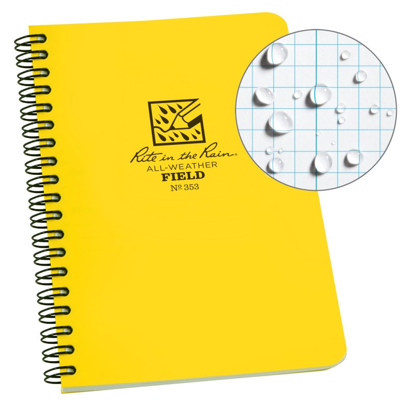 Rite in the Rain Polydura Side Spiral Field Notebook - 4.875 x 8.125
