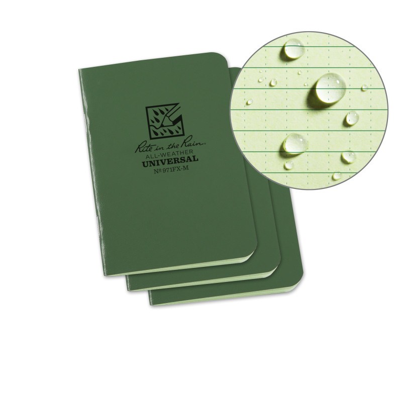 Rite in the Rain Stapled Notebook - 3.25 x 4.625 - 3 Pack