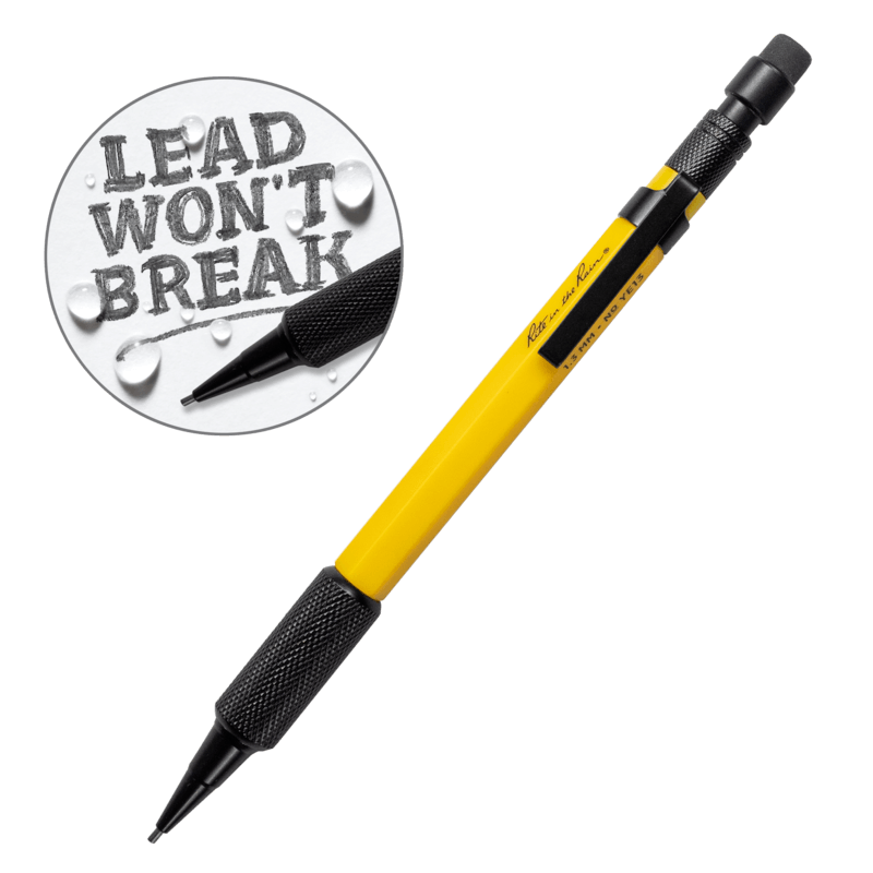 Rite in the Rain Mechanical Pencil - Orange Pen with 1.3mm Black Lead