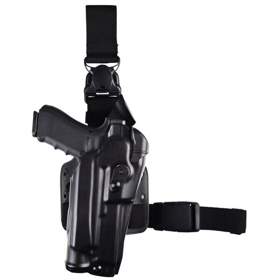 Safariland Model 6385RDS ALS OMV Tactical Holster w/ Quick Release Leg Strap for Glock 34 MOS w/ Light