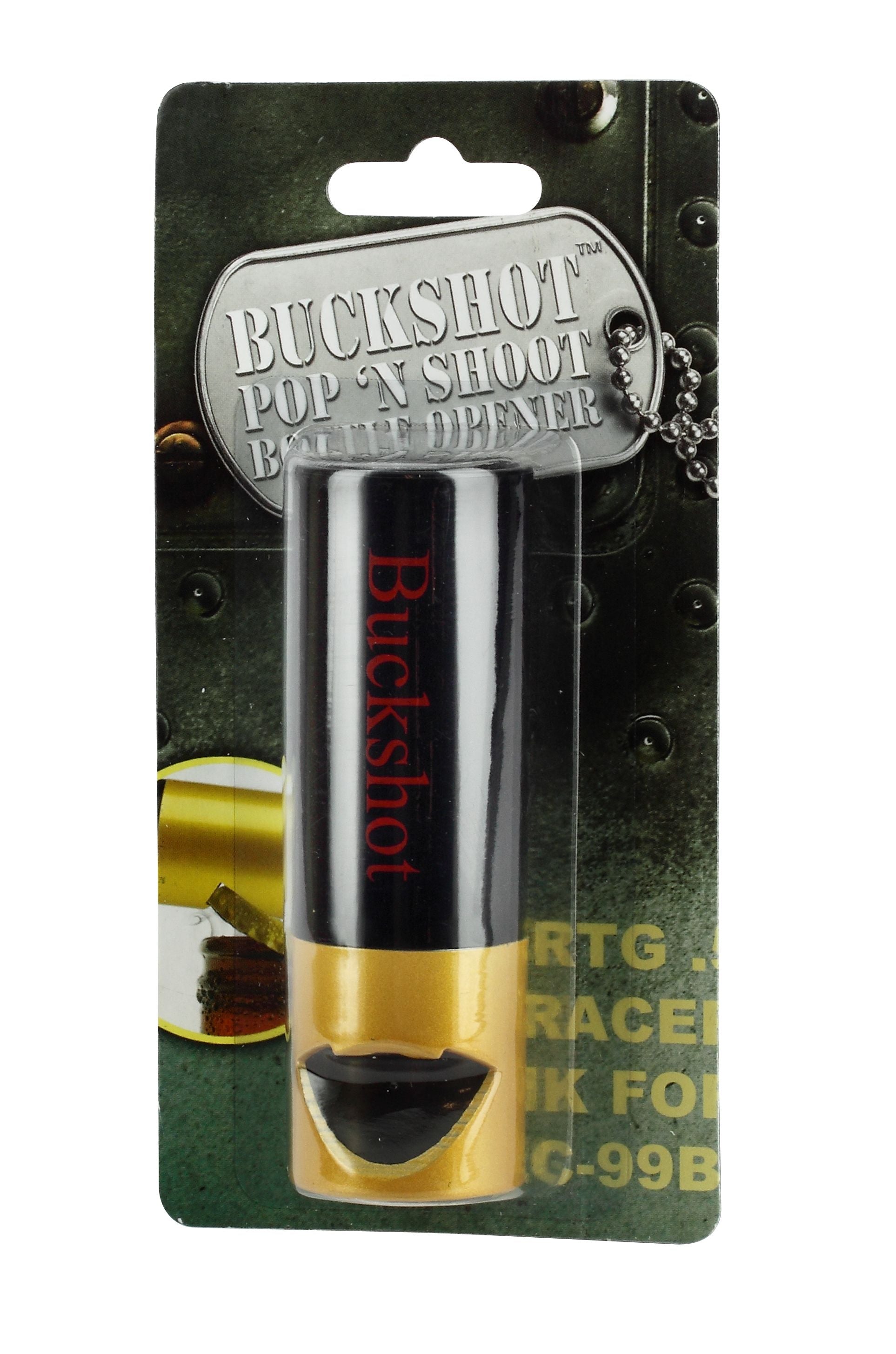 Caliber Gourmet Buck Shot Shot Glass and Bottle Opener