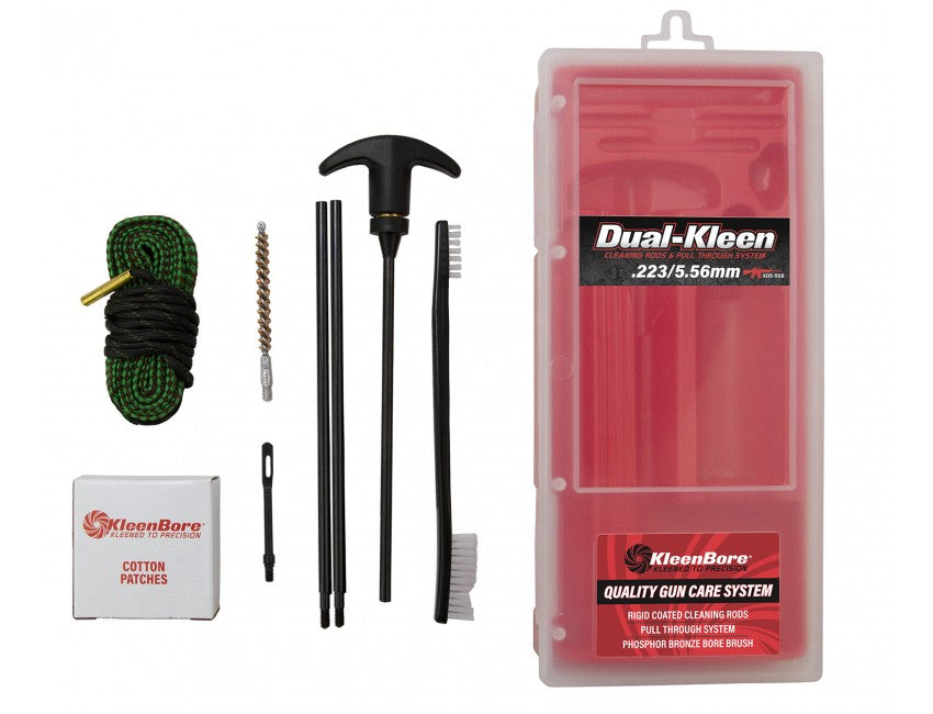 Kleenbore Rod & Kwick Kleen Rope Cleaner Dual System .22/.223/5.56mm Kit