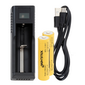 Nightstick Dual 18650 3400mA Rechargeable Lithium-ion Batteries w/ External Charger & Cable