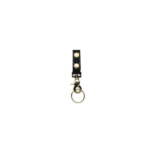 Boston Leather Belt Keeper with Deluxe Swivel Key Snap