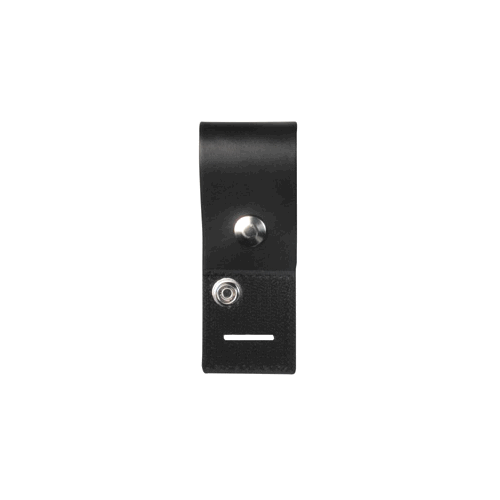 Boston Leather Epaulet Mic Holder 1 3/4 X 7 1/2, Snap, Slot, Hook And Loop