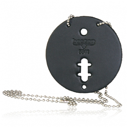 Boston Leather Circle Badge Holder