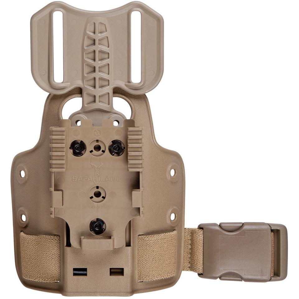 Safariland Model 6004-27 Single Strap Leg Shroud with Drop Flex Adapter (DFA) & QLS 22