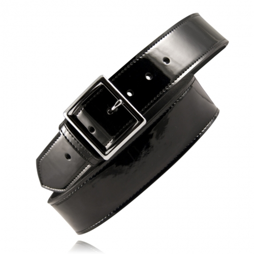 1 3/4 Garrison Belt - Hardware: Brass 32 / Black / Hi Gloss