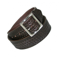 1 3/4 Garrison Belt - Hardware: Brass 52 / Cordovan / Basket Weave