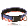 Boston Leather 1 1/2 Decorative Embroidered Collar, Patriotic