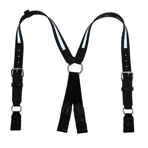 Boston Leather Firefighter's Suspenders, Button Attachment