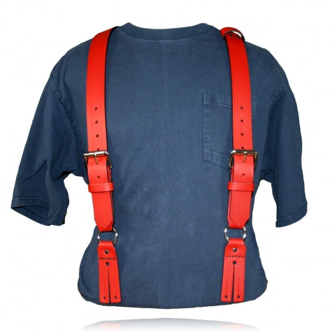 Boston Leather Firefighter's Suspenders, Button Attachment