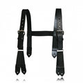 Boston Leather Firefighter’s H-Back Suspenders, Button Attachment