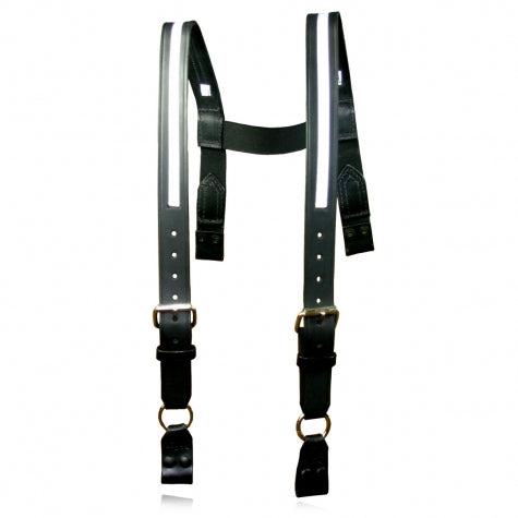 Boston Leather Firefighter’s H-Back Suspenders, Loop Attachment