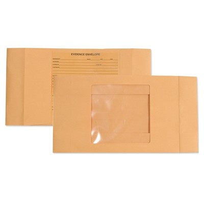 Sirchie Manila Envelope with Viewing Window 5 1/2 inch x 11 inch x 3 1/2 inch