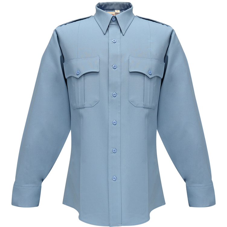 Flying Cross Deluxe Tropical Long Sleeve Shirt w/ Pleated Pockets
