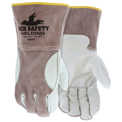 MCR Safety Cow Mig/Tig Weldr Sew w/Kevlar Split Bck