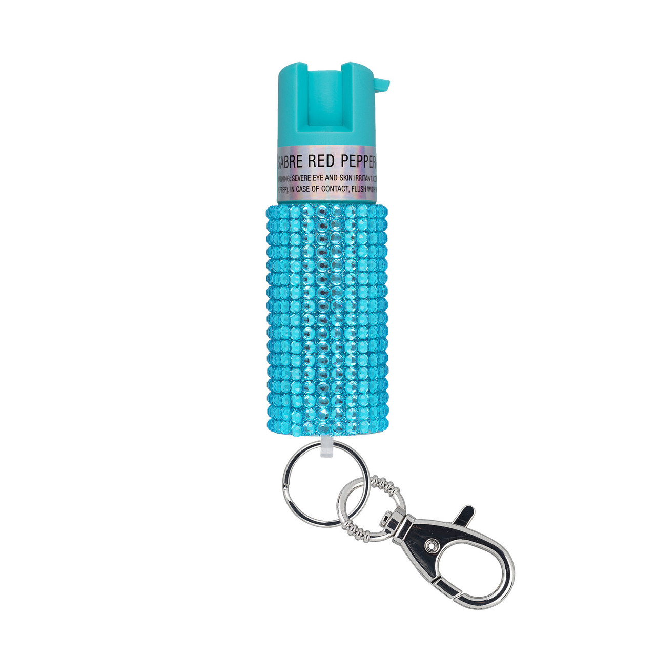 Sabre Jeweled Pepper Spray w/ Snap Clip - Teal