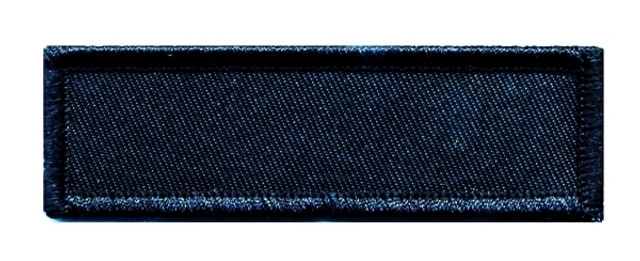 Hero's Pride Name Blank w/ Merrowed Bordered (Chicago PD) 3.33''x1'' - Black/Black