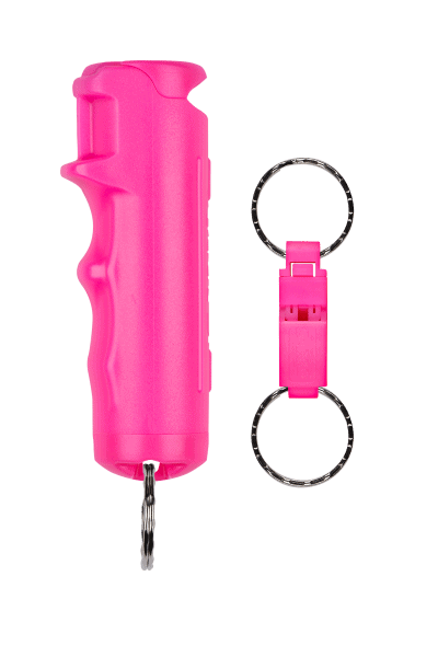Sabre Pepper Gel w/ Quick Release Whistle Keychain