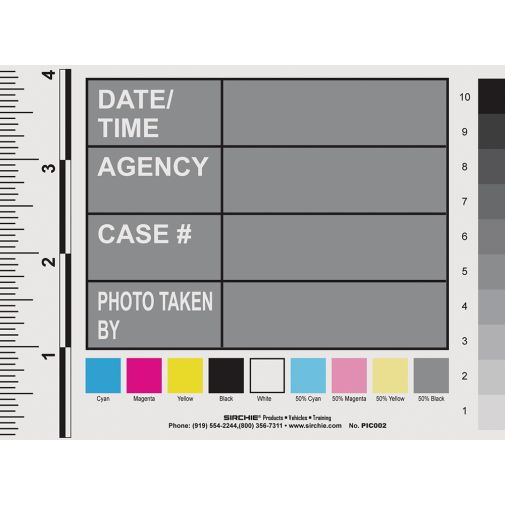 Sirchie Photo Scale and ID Cards 4''x5.375'' - Pack of 25