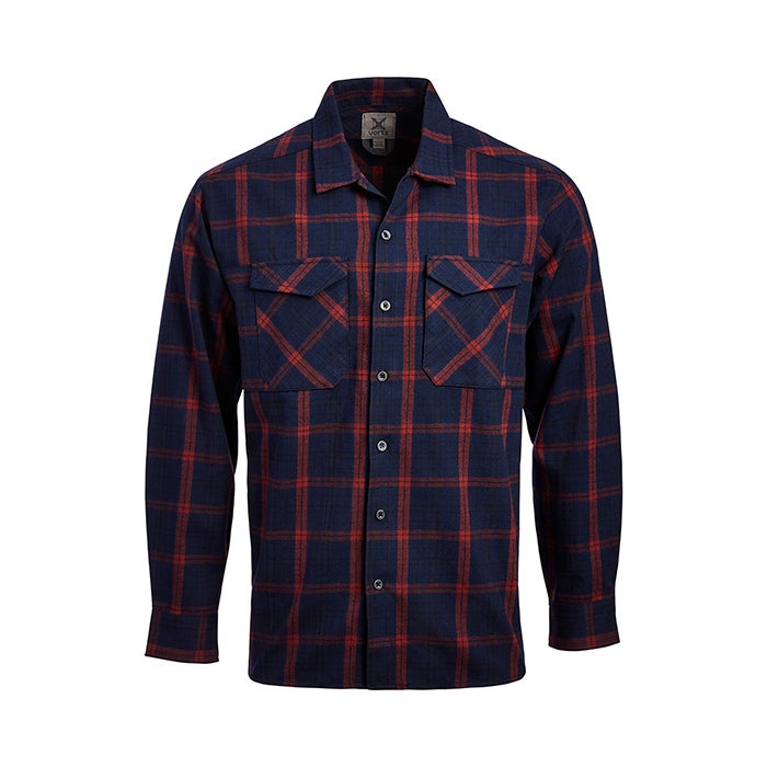 Vertx Canyon River Flannel Shirt - Midnight Clay Plaid
