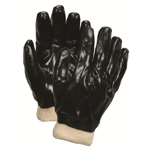 MCR Safety Black Econ PVC Knit Wrist
