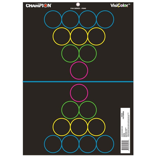 Champion Targets Champion Targets 45830 Visicolor Fun & Games Target (12 Pack)