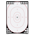 Birchwood Casey Shoot-N-C 12 x 18 Inch White / Black Silhouette, 5 Targets - 90 Pasters