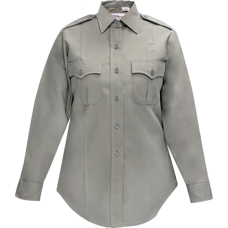 Flying Cross Duro Poplin Women's Long Sleeve Shirt w/ Sewn-In Creases