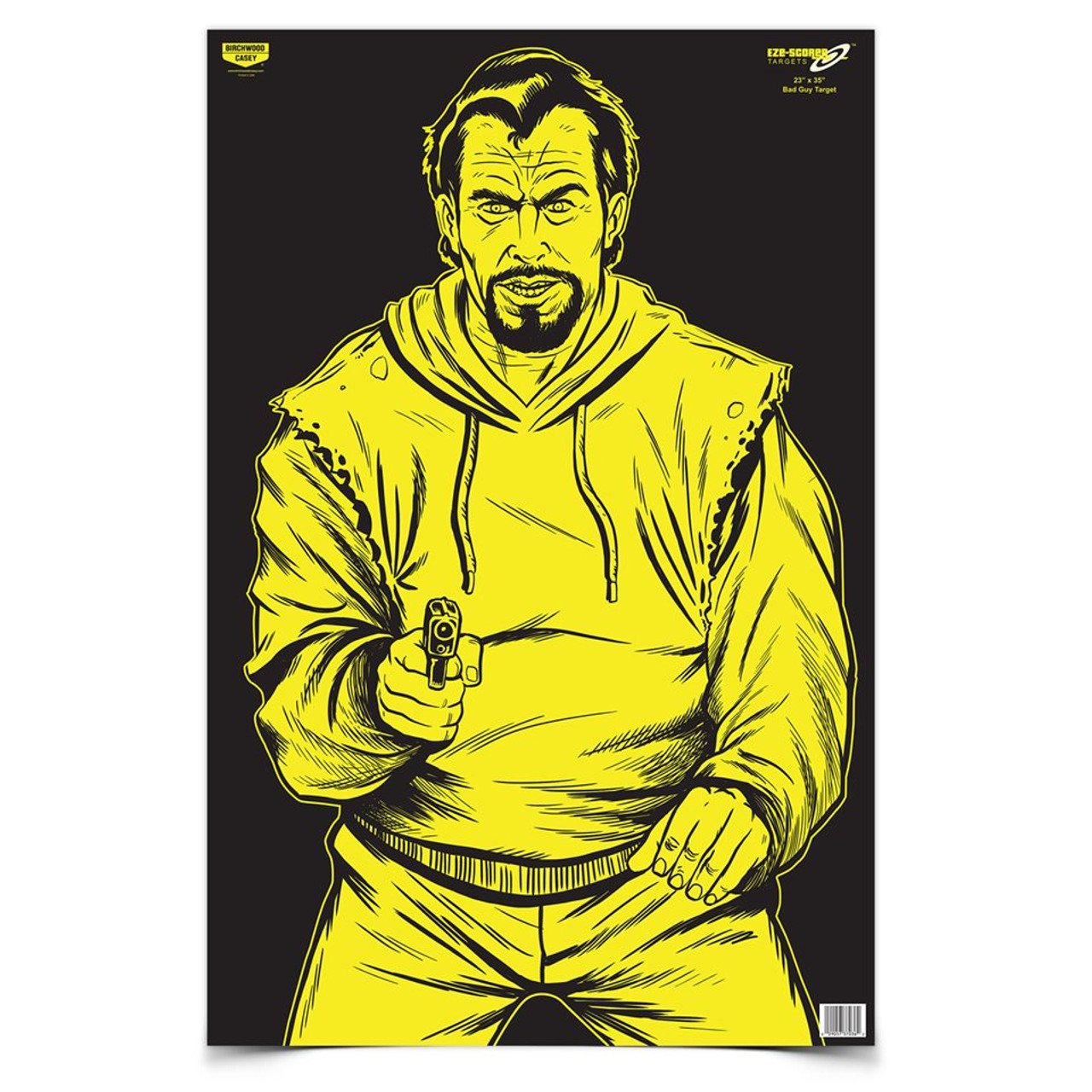 Birchwood Casey Eze-Scorer 23 x 35 Bad Guy Yellow / Black