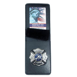 Perfect Fit Duty Leather Top Opening Badge Case - 3.25''x5.00''