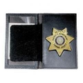 Boston Leather Book Style Badge Case, Oversized ID Window