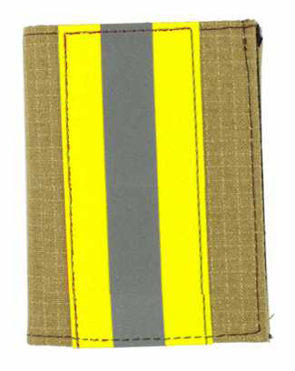 Perfect Fit Trifold Gold Matrix Firefighter Wallet w/ Single ID & CC Slots - 3.50'x4.50'