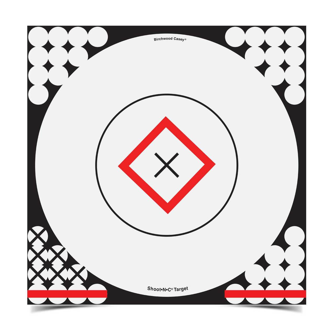 Birchwood Casey Shoot-N-C 17.25 Inch Open-Sight Target, 5 Targets - 200 Pasters