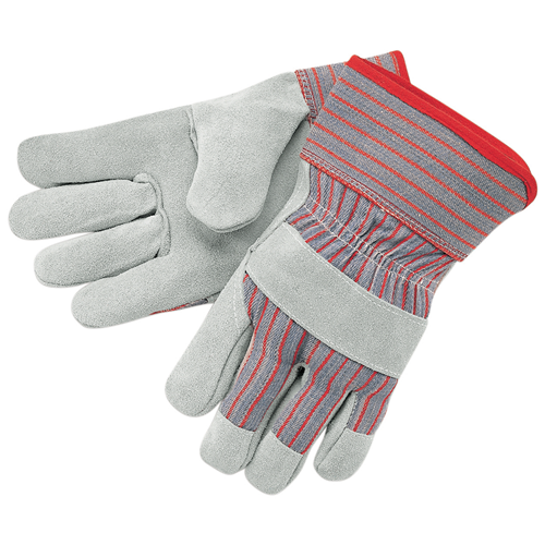 MCR Safety Split Leather Palm Glove w/Rbrized Cuff