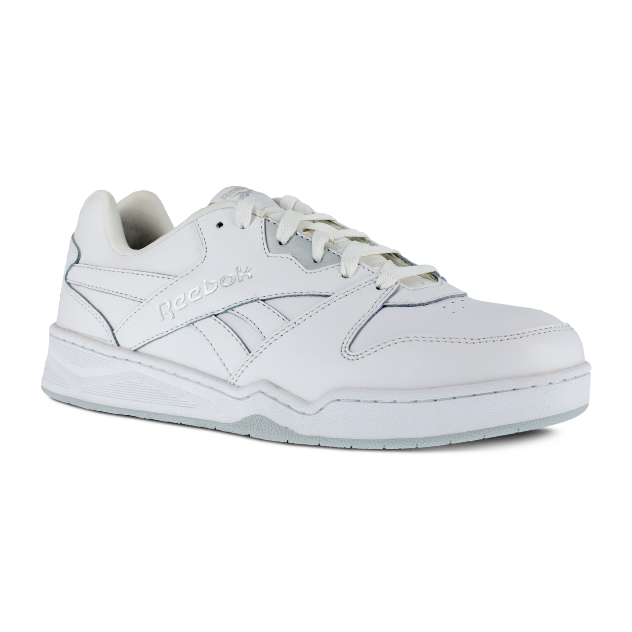 Reebok BB4500 Low Cut Work Sneaker w/ Composite Toe - White w/ Gray