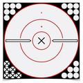 Birchwood Casey Shoot-N-C 12 Inch White / Black X Bull's-Eye, 5 Targets - 120 Pasters